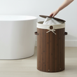 Kankyo Dark Brown Round Laundry Hamper