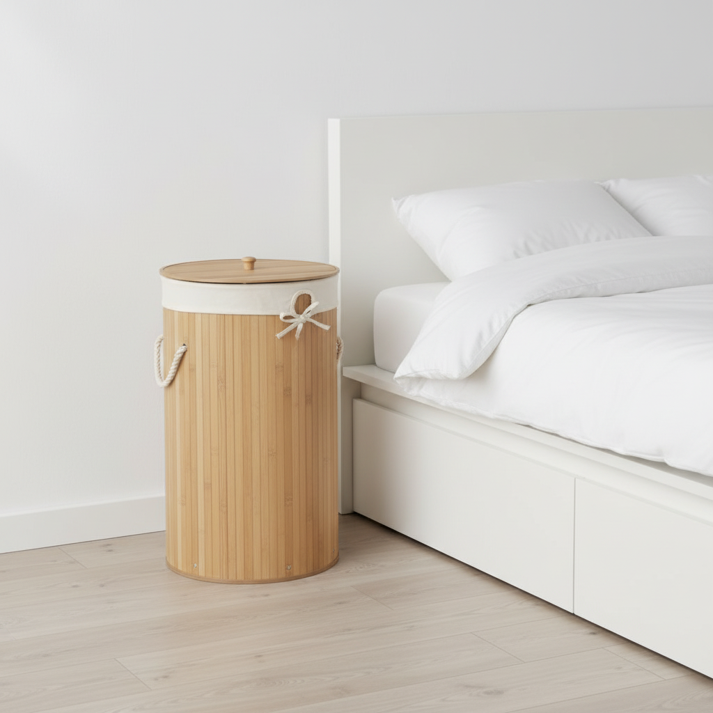 Kankyo Natural Round Laundry Hamper