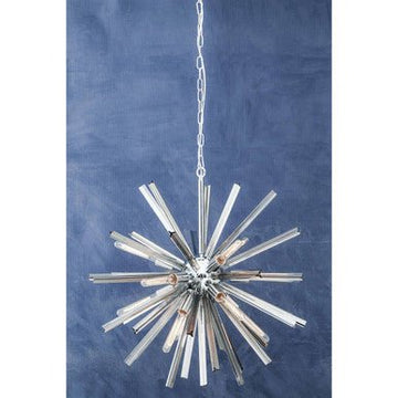 Karlo Smoke Grey Glass And Chrome Finish Light