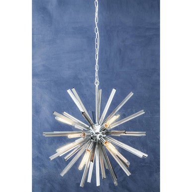 Karlo Smoke Grey Glass And Chrome Finish Light