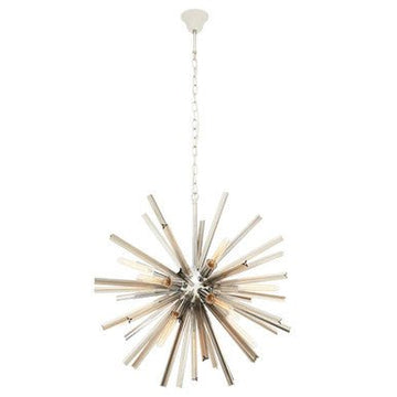 Karlo Smoke Grey Glass And Chrome Finish Light