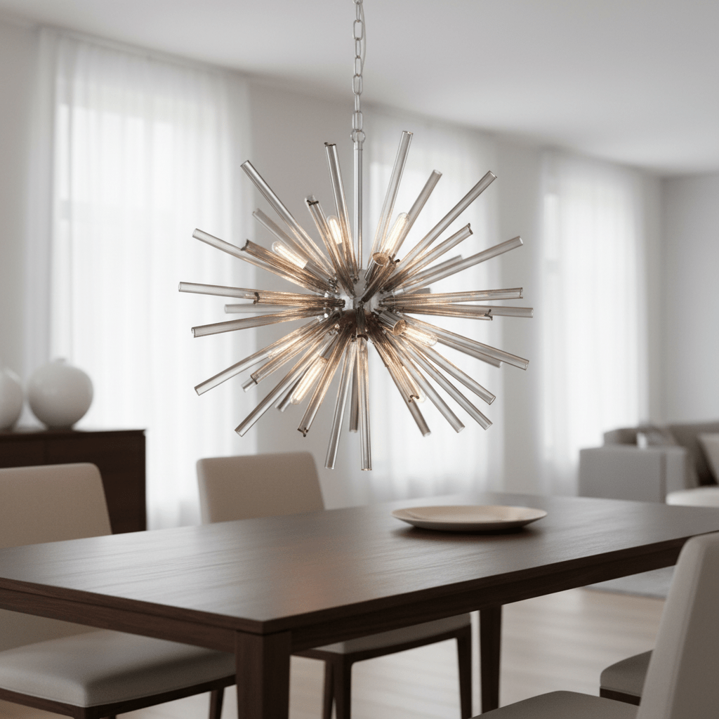 Karlo Smoke Grey Glass And Chrome Finish Light