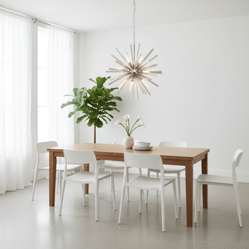 Karlo Smoke Grey Glass And Chrome Finish Light