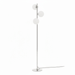 Karter Chrome Finish And White Glass Floor Lamp