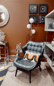 Karter Chrome Finish And White Glass Floor Lamp