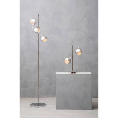 Karter Chrome Finish Table Lamp With Three Lights