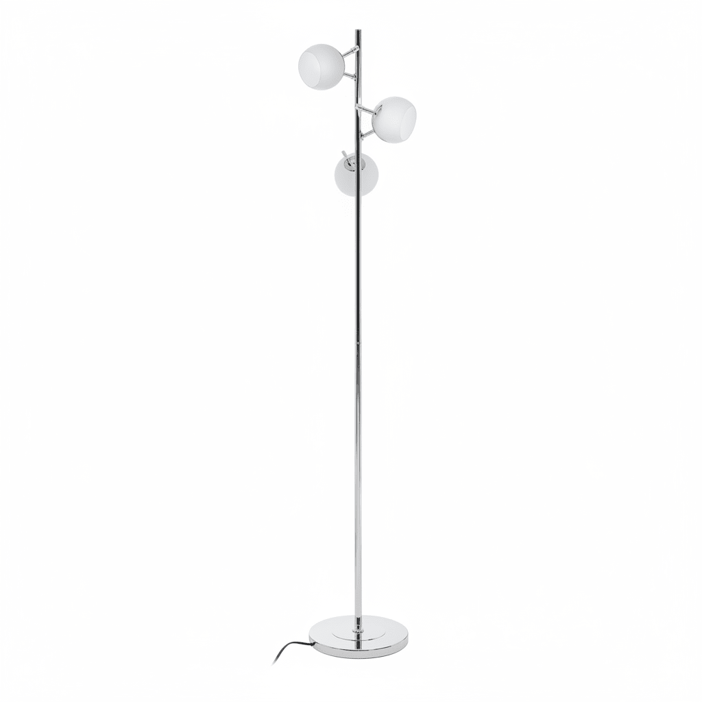 Karter Chrome Finish Table Lamp With Three Lights