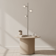 Karter Chrome Finish Table Lamp With Three Lights