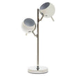 Karter Chrome Finish Table Lamp With Two Lights
