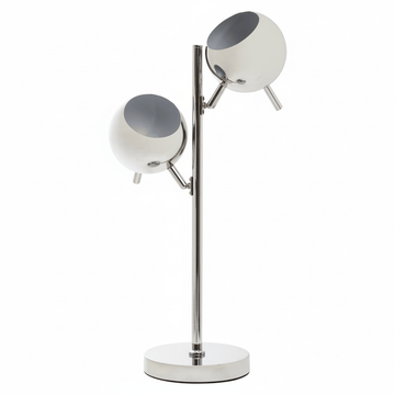 Karter Chrome Finish Table Lamp With Two Lights
