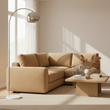 Karter Floor Chrome Finish Lamp With White Base