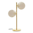 Karter Silver Glass With Gold Finish Table Lamp