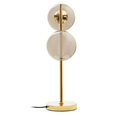 Karter Silver Glass With Gold Finish Table Lamp