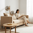 Karter Silver Glass With Gold Finish Table Lamp