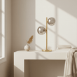 Karter Silver Glass With Gold Finish Table Lamp