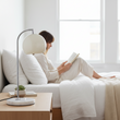 Karter Chrome Finish Table Lamp With White Base