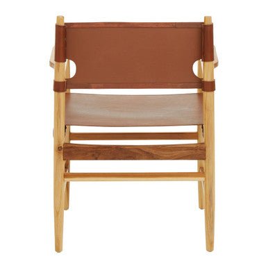 Kendari Antique Brown Leather Chair