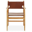 Kendari Antique Brown Leather Chair