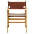 Kendari Antique Brown Leather Chair