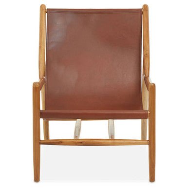 Kendari Antique Dark Brown Leather Chair