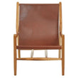 Kendari Antique Dark Brown Leather Chair