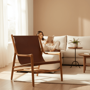 Kendari Antique Dark Brown Leather Chair