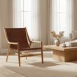 Kendari Antique Dark Brown Leather Chair