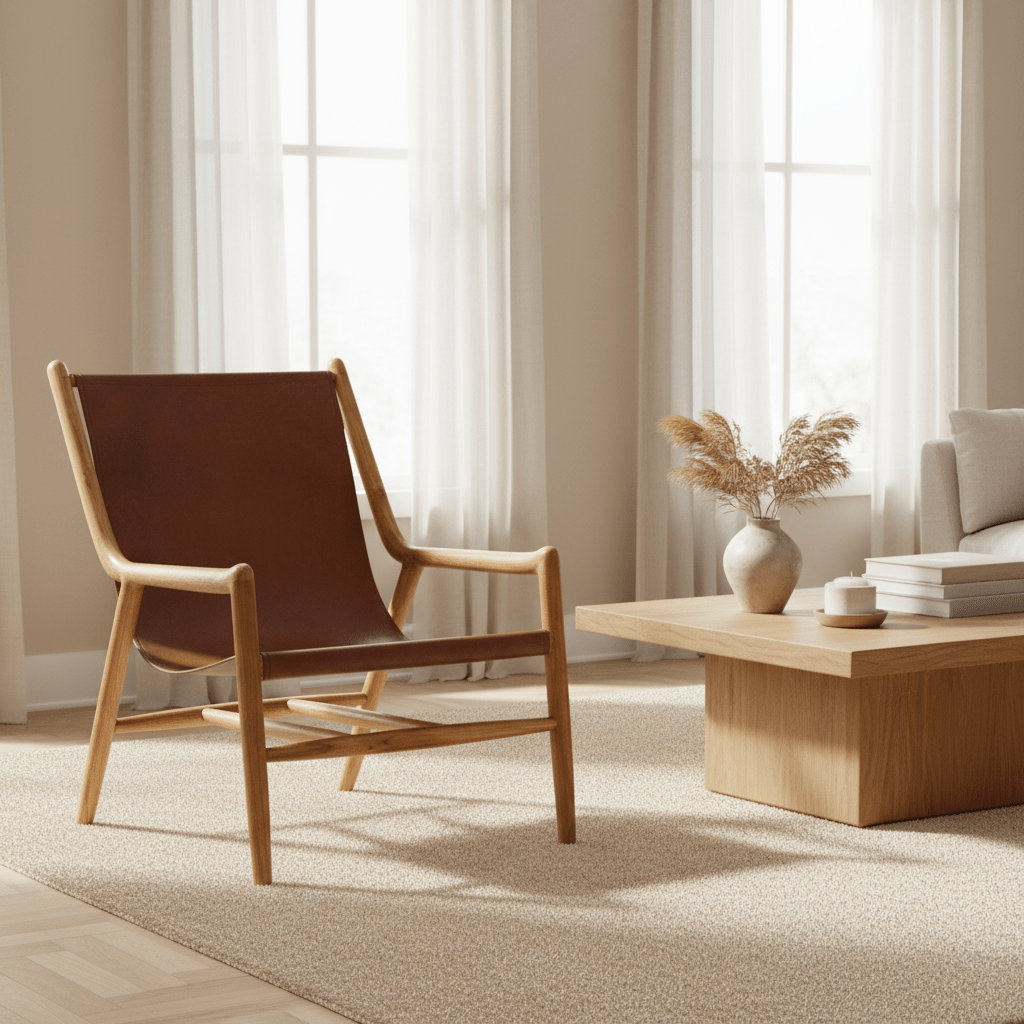 Kendari Antique Dark Brown Leather Chair