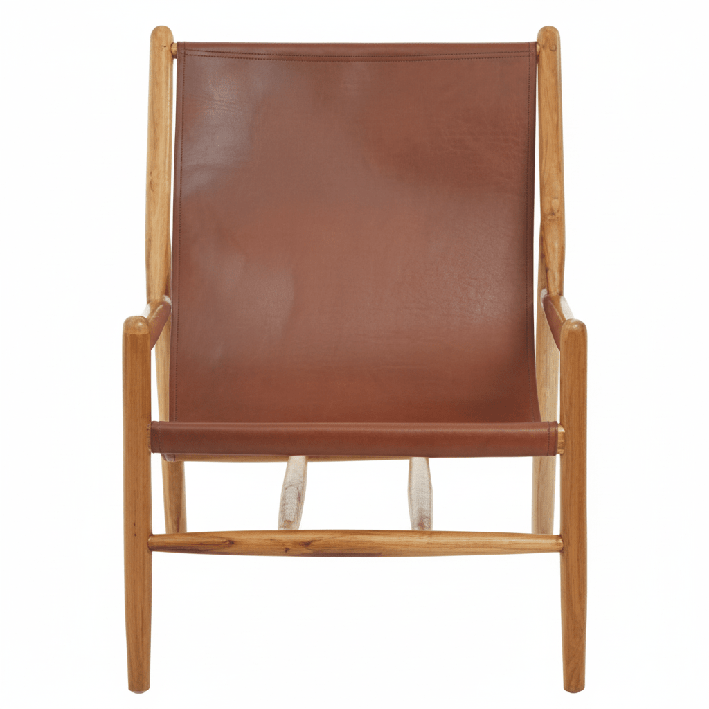 Kendari Antique Dark Brown Leather Chair