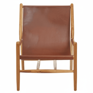 Kendari Antique Dark Brown Leather Chair