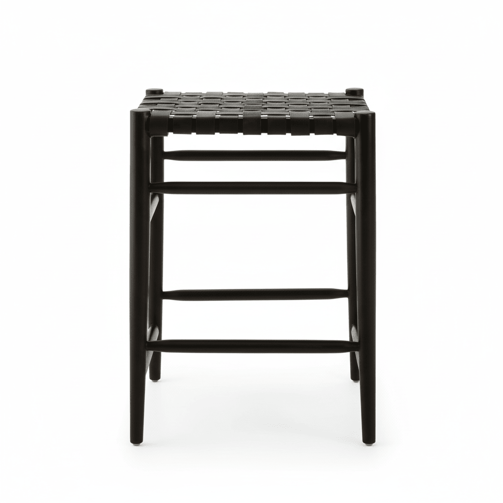 Kendari Barstool with Black Leather Strap