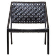 Kendari Black Cow Leather Woven Chair