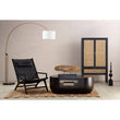 Kendari Black Leather Woven Chair