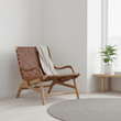 Kendari Brown Woven Leather Chair