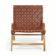Kendari Brown Woven Leather Chair