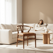 Kendari Cow Camel Leather Chair