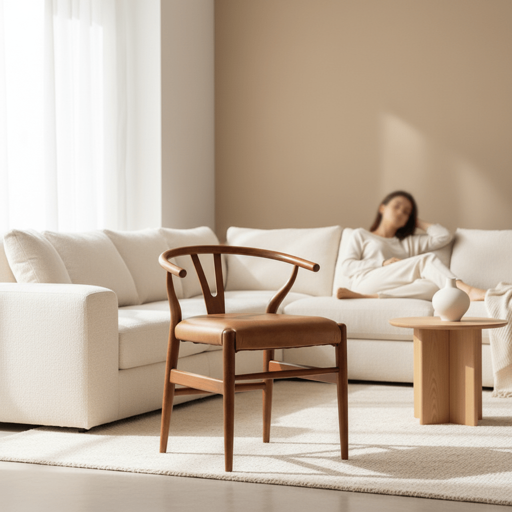 Kendari Cow Camel Leather Chair