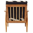 Kendari Leather Zebra Pattern And Teak Chair