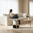 Kensington Townhouse Black And White Cowhide Stool