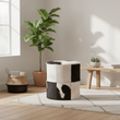 Kensington Townhouse Black And White Cowhide Stool