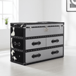 Kensington Townhouse Black And White Genuine Cowhide 3 Drawer Cabinet