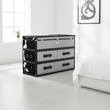 Kensington Townhouse Black And White Genuine Cowhide 3 Drawer Cabinet