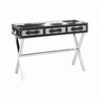 Kensington Townhouse Black And White Genuine Cowhide Console Table