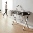 Kensington Townhouse Black And White Genuine Cowhide Console Table