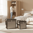 Kensington Townhouse Black And White Genuine Cowhide Storage Trunk Set