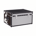 Kensington Townhouse Black And White Genuine Cowhide Storage Trunk