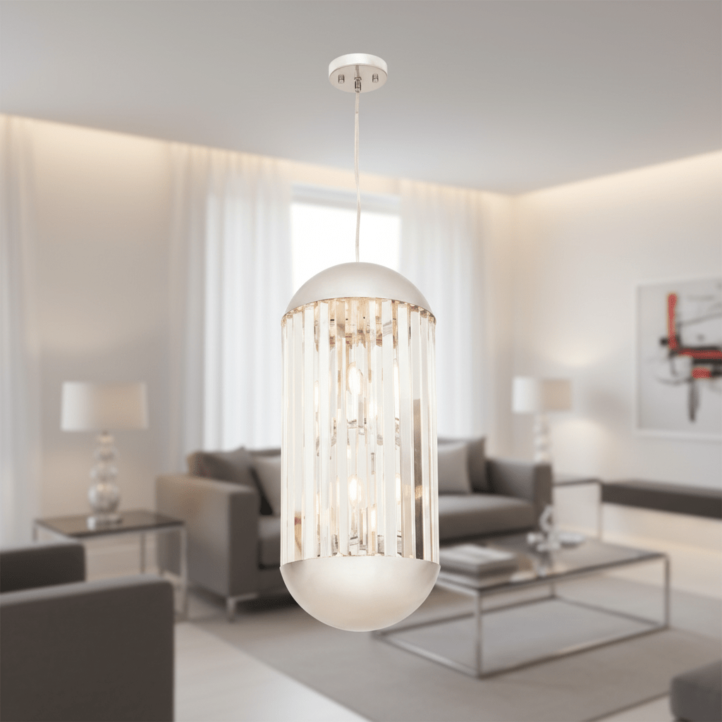 Kensington Townhouse Chrome Finish 6 Bulb Pendant Light