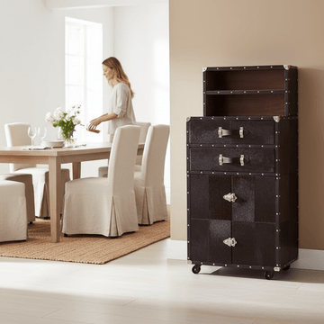 Kensington Townhouse Hair On Leather Drinks Cabinet