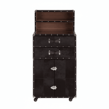 Kensington Townhouse Hair On Leather Drinks Cabinet