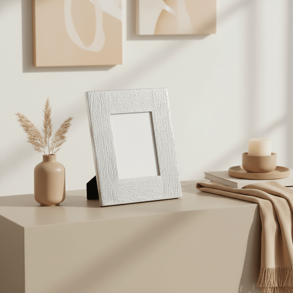 Kensington Townhouse Hammered Silver 5 x 7 Photo Frame